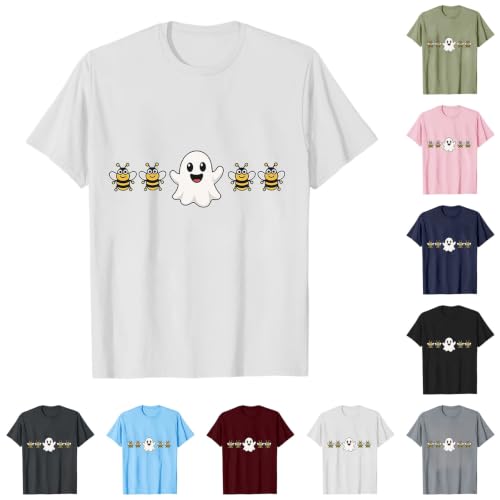 Halloween Shirts for Women Halloween Bee Shirt Boo Ghost Costume Shirts - image 1