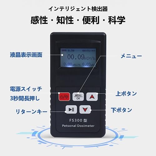 ガイガーカウンター 放射線測定器 SOEXS 日本語表記 ガイガーカウンター 放射線測定器 SOEXS 日本語表記