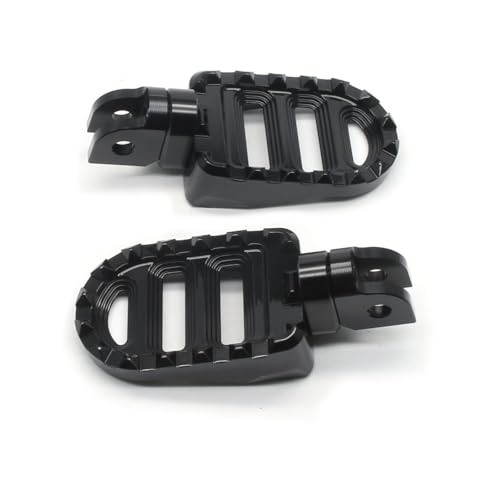 Image of MZS Motorcycle Front Foot Pegs, Roating Rider Footpegs MX Serrated Wide Pedal Accessories Black CNC Compatible with GSX-8S GSX8S GSX-S1000 GSX-S1000F GSXS1000 GSX-S750 GSXS750 SV650 SV650X KATANA