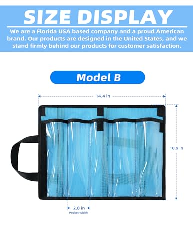 Bolsa de almacenamiento para señuelos de pesca BLUEWING con 5 compartimentos para señuelos de 6 pulgadas miniatura 6