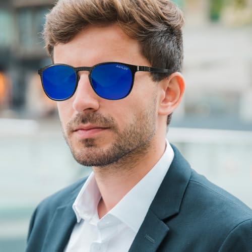 Image of ANYLUV Mens Sunglasses Polarized Upgraded Carbon Fiber Temple Sun Glasses Fashion Driving with UV Protection