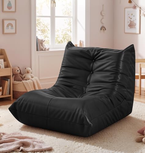 Hobestluk Bean Bag Chair for Teens Large Beanbag Couch with Leather Fabric
