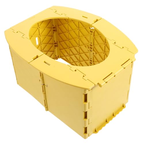 VICASKY Folding Toilet Car Outdoor Travel Closestool Portable Toilet for Camping Foldable Potty Portable Emergency Toilet Travel Potty Emergency Potty Portable Toilet for Adults Pp Yellow