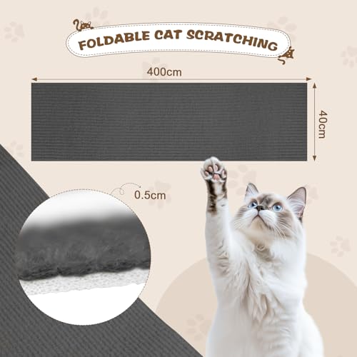 Protection contre les griffures de chat tapis griffoir découpable gris
