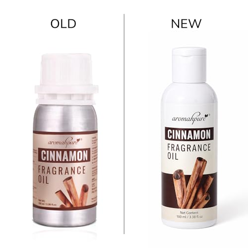Image of Aromahpure Cinnamon Aroma Oil | 100ml Undiluted & Natural | Long-Lasting Scent for Aromatherapy, Candle & Soap Making, Diffusers, Room Freshener, Humidifier, Bathroom Revitalizer & Home Essentials