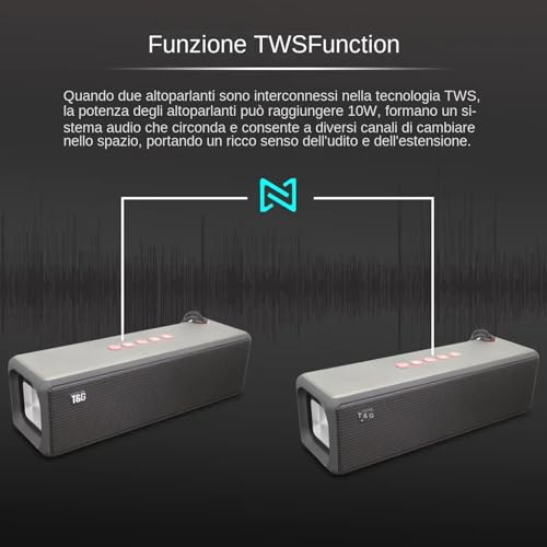Diffuseur de musique portable sans fil au design audio clair et puissant - 5
