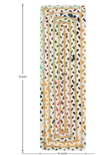 Tapis d'escalier Chindi antidérapant et isolant en jute lot de 11 - 3