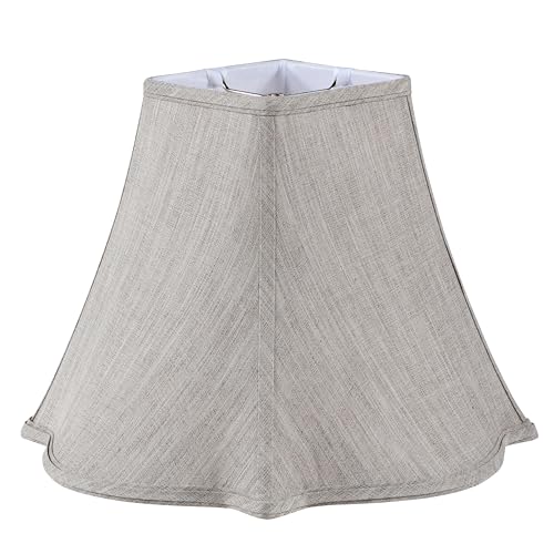 Image of Aspen Creative 34012 Handsewn Pagoda Spider Lamp Shade in Taupe Linen Fabric (6 inch x 16 inch 12 inch)