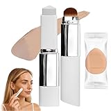 Barra de Base para Tonos de Piel Morenos – Maquillaje Coreano con Brocha y Cobertura Total