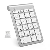 teclado numerico inalambrico para mac Multifunción 22 teclas: el teclado numero inalámbrico soporta NumLock, ESC, Tab, borrar, imágenes ab/abajo, etc. Con una combinación de botones, la calculadora se puede abrir directamente.