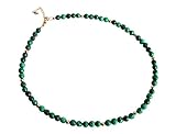  Gemshine - Damen - Halskette - Vergoldet - Malachit - Facettiert - Grün - 45 cm