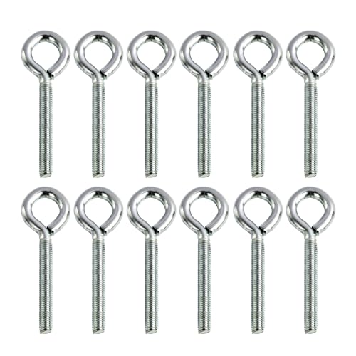 Lot De 12 Huruirui Boulon À Oeil M5 10pcs Vis À Anneau, Boulons À Anneau Pour Mur, Plafond, Jardin, Bricolage, Levage, Tente, Corde À Linge