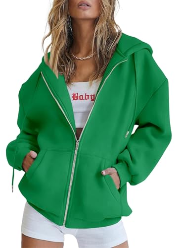Image of PRETTYGARDEN Women's 2026 Spring Zip Up Y2K Hoodies Casual Long Sleeve Sweatshirts Fall Winter Track Jackets with Pockets