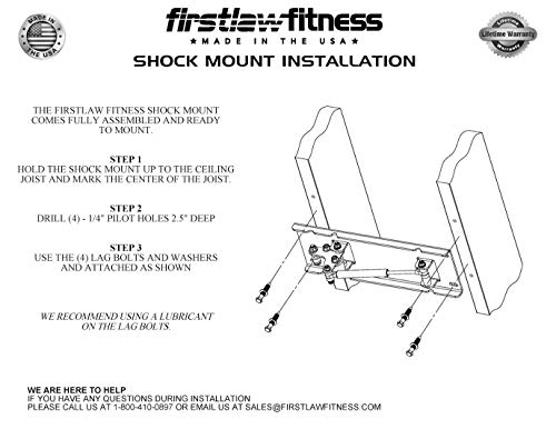 Firstlaw Fitness Shock Mount Heavy Punching Bag Hanger - (140 LBS Bags to 260 LBS Bags) Made in The USA - Thumbnail 5