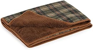 The Heritage Collection Green Check Luxury Blanket 100cm x 72cm
