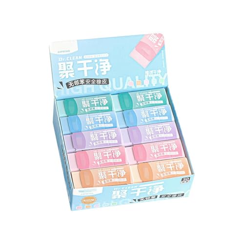 5pcs - Colored Student Eraser with Easy to Clean Crumbs and High Gloss Eraser-AXP963KR