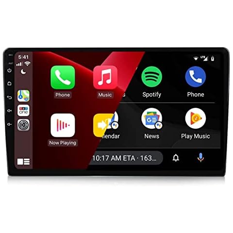 SCUMAXCON 10" Car radio Carplay Android auto, Bluetooth, AM/FM RDS, android 11 4+64GB, 4G WIFI GPS IPS Touchscreen for VW Jetta Golf Passat Caddy Tiguan Transporter CC Altas Cover