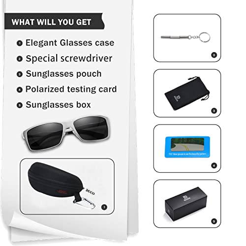 Image of DUCO Sunglasses Men Polarized Sports Sunglasses for Driving Golfing Fishing Shades UV400 Protection 8202