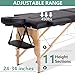 Ruesleag Massage Table 84’’ Portable Massage Spa Bed Height Adjustable　2-Fold Massage Bed Physical Spa Bed Facial Cradle Salon Bed Face Cradle & Carry Case& Headrest, Armrests,Black