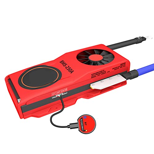 QQXY BMS LiFePO4 4S 8S 80A-500A Placa de protección de batería módulo de protección de batería Inteligente,PCB Placa de protección con Cables de Equilibrio+BT,para 18650 batería Cover