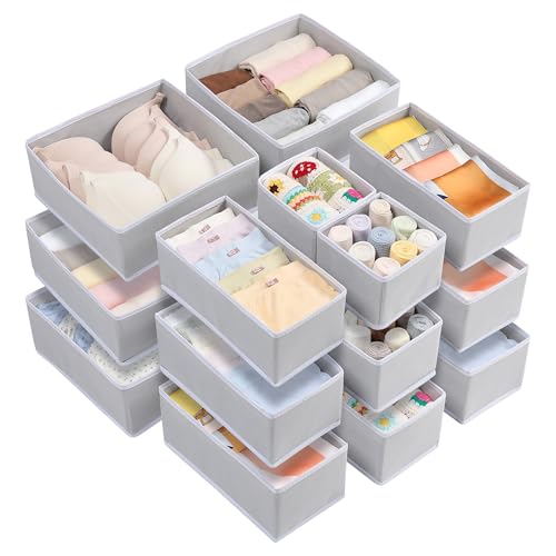 Vtopmart 18 Pack Drawer Organizer for Clothes, Dresser Drawer Organizer