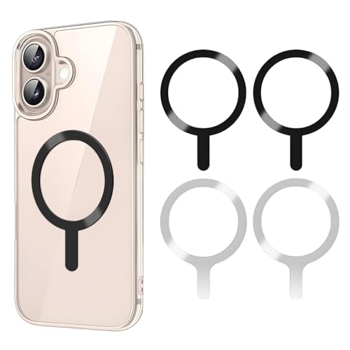 Image of ZORBES 4Pcs Adapter Ring for Magsafe Ring Magnetic Phone Ring for Wireless Charging Universal Wireless Charger Conversion Mag Safe Metal Sticker Kit Compatible with iPhone Samsung OnePlus and More