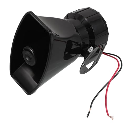 Happyyami High Decibel Electric Horn for Truck Boat Vehicles Loud Emergency Siren with Voice for Alerts and Warnings for Safety Noisy Environments