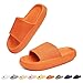 GEWEO Badeschuhe Hausschuhe Damen Herren Wolkenpantoffeln Rutschfest Sommer Badelatschen Schuhe Sandstrand Slipper EVA Massage Schwimmbad Flipflop Badezimmer Dicker Boden Orange GR 38-39 EU