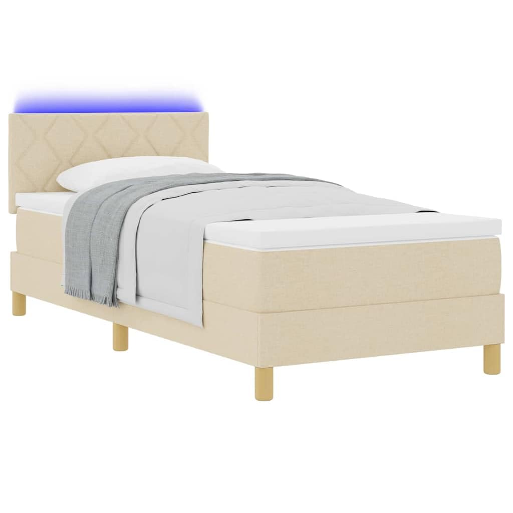 z drewna inżynieryjnego LED nowoczesny Kremowy 100 x 200 cm
