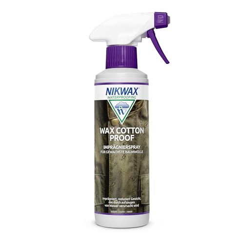 Nikwax Wax Cotton Proof 300ml - Imprägniermittel für Jacken & Outdoor-Ausrüstung aus der gewachster Baumwolle – Erneuert die Imprägnierung, reduziert Wasseraufnahme & verbessert Isoliereigenschaften