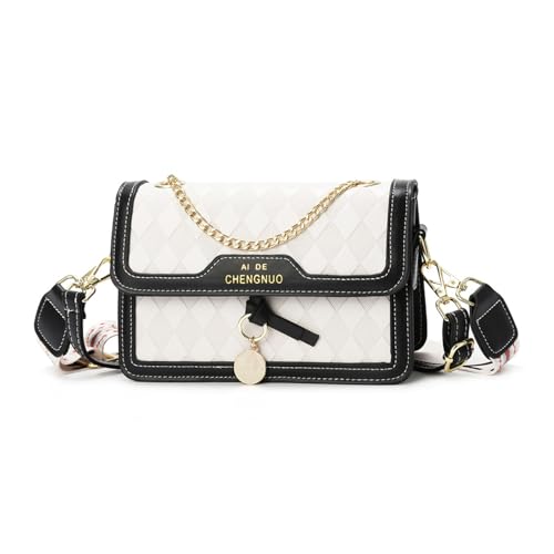 Sac d'épaule PU cuir rectangulaire : sac besace et pochette tendance bicolore