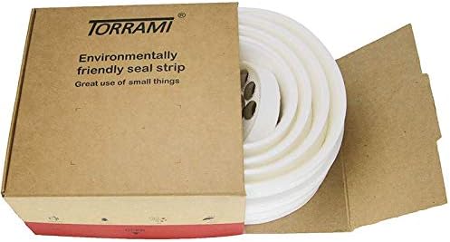 TORRAMI Under Door Draft Stopper Blocker 39 inch, Front Interior Door Bottom Sweep Adjustable and Removable Weather Stripping Guard Seal Air, Dust, Reduce Noise, White