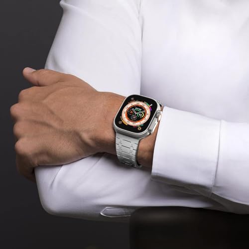 Bracelet maillons acier pour Ultra 2 avec fermoir déployant de sécurité