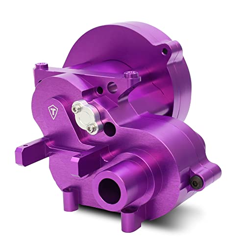 Treal Ryft Transmission Gearbox W/Motor Mount, Aluminum 7075 Cnc Machined Transmission Housing Set For 1/10 Axial Rbx10 Ryft Upgrades (Purple) #TOP2