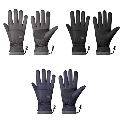Luvas de esqui inverno ciclismo luvas snowboard neve forro velo grosso quente luvas punho ajustável