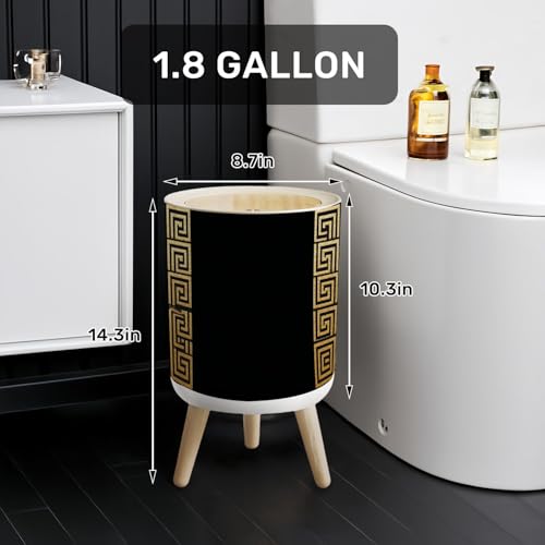 Caneca de basura pequeña con tapa y patas 7L miniatura 2