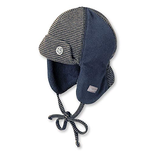 Preisvergleich Produktbild Sterntaler - Baby Jungen Mütze / Fliegermütze zum Binden von Sterntaler gestreift gefüttert, blau - 4601750 - 41blau