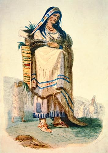 Toile Mère Sioux George Catlin 60x90cm Affiche Impression Murale