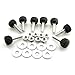 8 Set M6x20 Thumb Screw Plastic Round Shape Head Threaded Knurled Grip Knobs Clamping Screw with Nut Washer