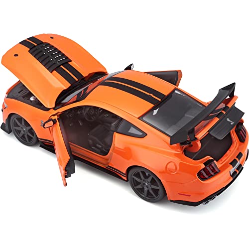 Maisto Modelo Escala 1:18 Compatible Mustang Shelby GT500 2020 Naranja miniatura 3