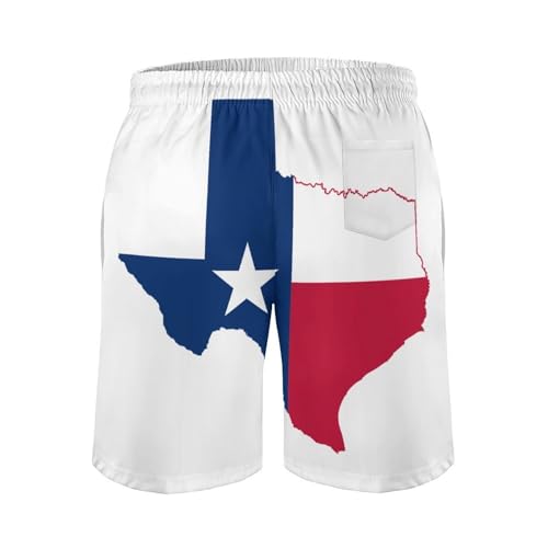 Puerto Rico Flag Men's Shorts Casual Elastic Waist Drawstring Summer Beach Shorts3