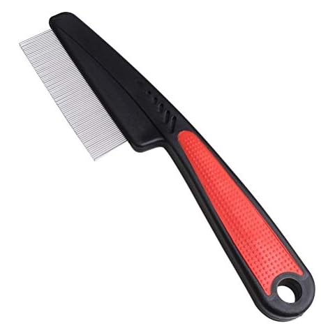 Peine antipulgas nuoshen para mascotas de pelo largo con mango ergonómico Cover