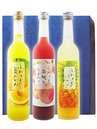 〔セット商品〕ふわとろ 果実酒 500ml × 3本セット (白桃&ラズベリー + 夏みかん + パイン )