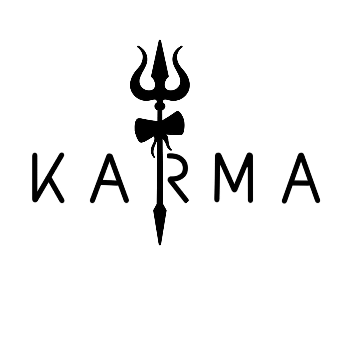 Karma Trishul Temporary Tattoo, Black, Spiritual Hindu Theme, Wrist Design-image-11