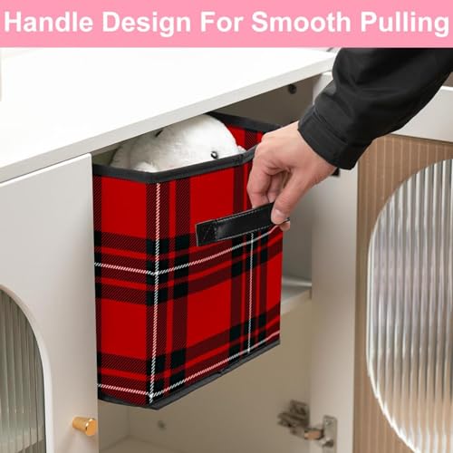 Boîte de rangement pliable avec poignées en tissu résistant - 7