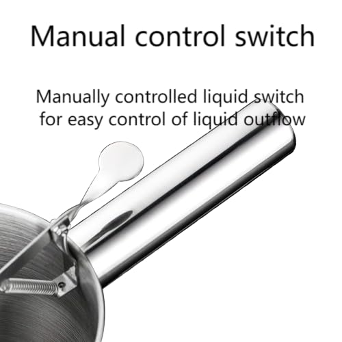 Stainless Steel Batter Dispenser with Stand - Funnel Design for Pancakes, Cakes, Waffles, Muffins & Crepes, Essential Kitchen Tool for Mixing & Pouring Batter