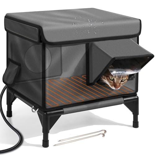 Niche chat extérieur chauffée : protégez les chats errants du gel hivernal