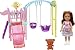  Barbie Club Chelsea Doll and Swing Set Playset with 2 Swings and Slide, Plus Teddy Bear Figure, Gift for 3 to 7 Year Olds