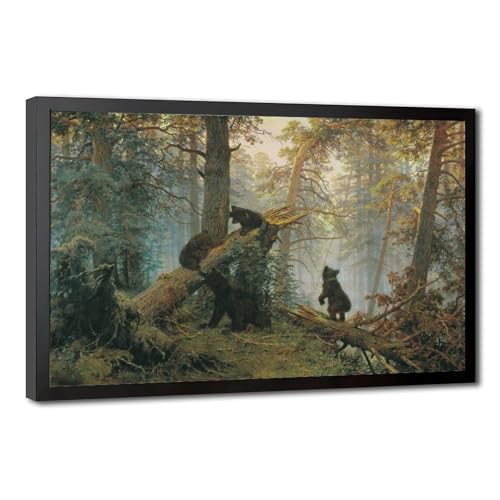 Toile Matin dans une forêt de pins Shishkin pour grandir la déco de votre bureau