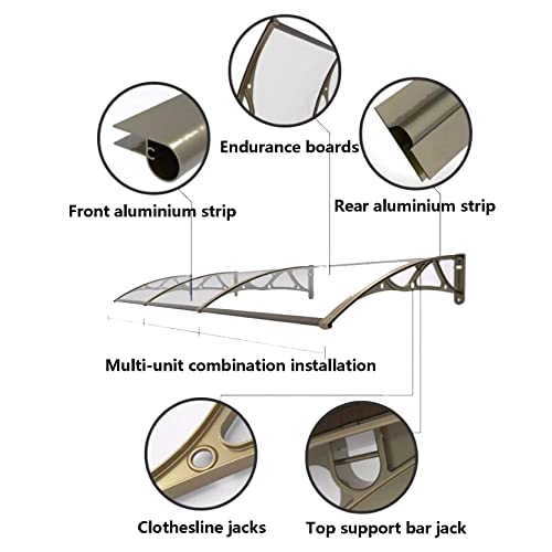 Marquesinas para techos de policarbonato con protección para toldos de ventanas y puertas 4